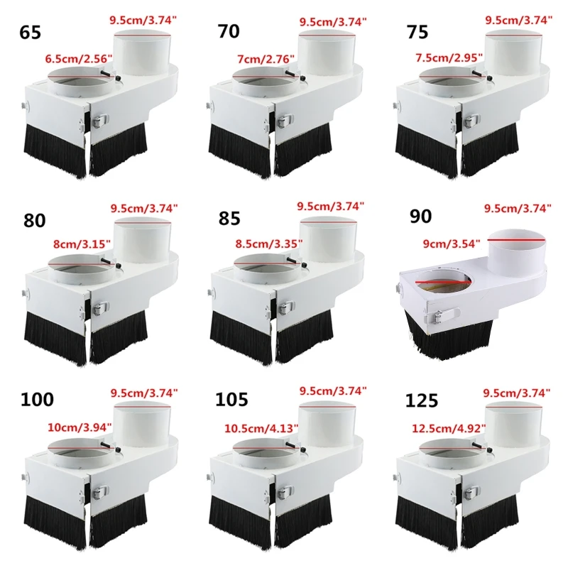 587С Крышка щетки коллектора пыли диаметром 100 мм подходит для шпиндельного двигателя, фрезерного станка, роутера и деревообрабатывающих инструментов.