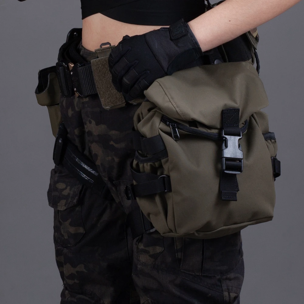 

Tactical Mask Storage Leg Bag BK / Gray / RG Cordura Material