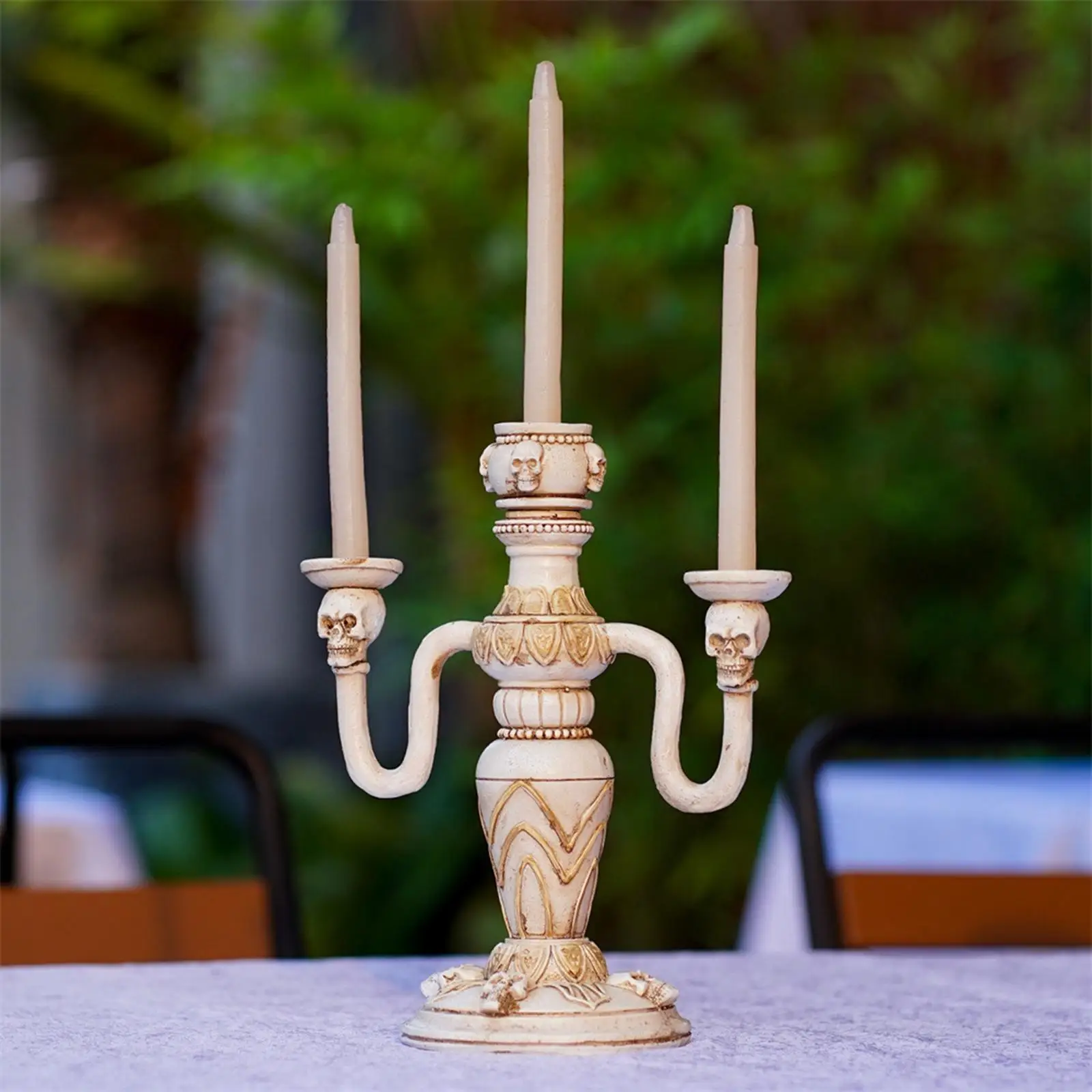 Candlestick Decorative Three Headed Candle Stand For Christmas Wedding Living Room Holiday Decor