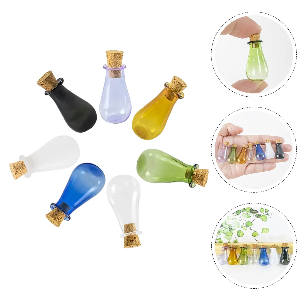 

2pcs Small Glass Jars Message Bottles Tiny Glass Bottles Glass Food Jar Drifting Bottle Glass Cork Bottles