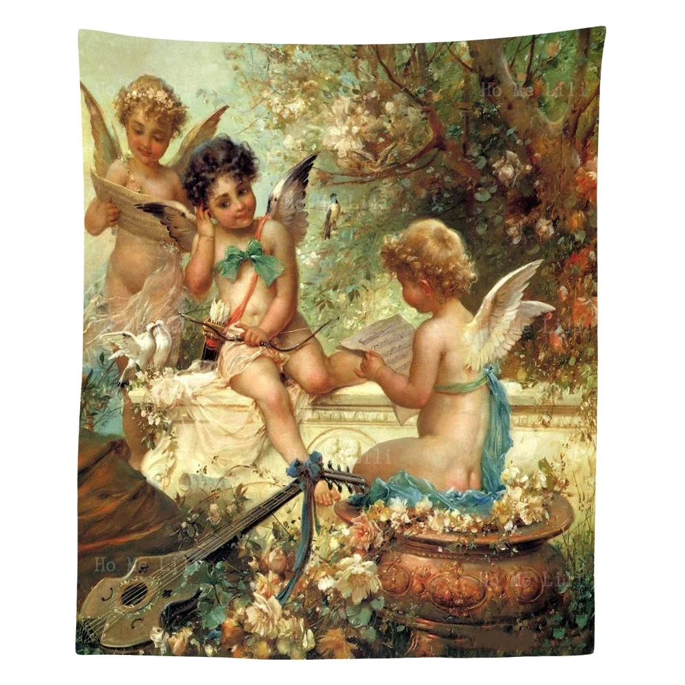 Ренессанс Искусство Романтический Классический Персонаж Купидон и Дева