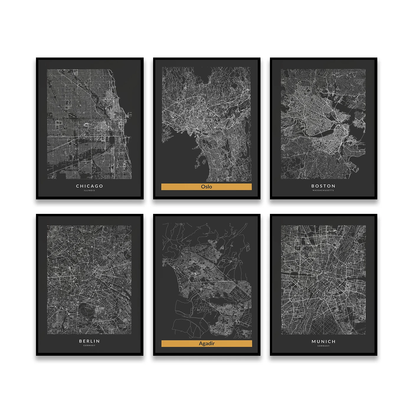 Плакат с картой городов KOPHAEL