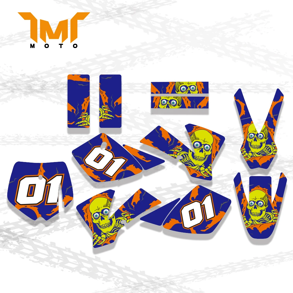 Комплект TMT Stiker DECAL Grafis и защелка Belakang для KTM 50 SX 2002 2003 2004 2005 2006 2007 2008