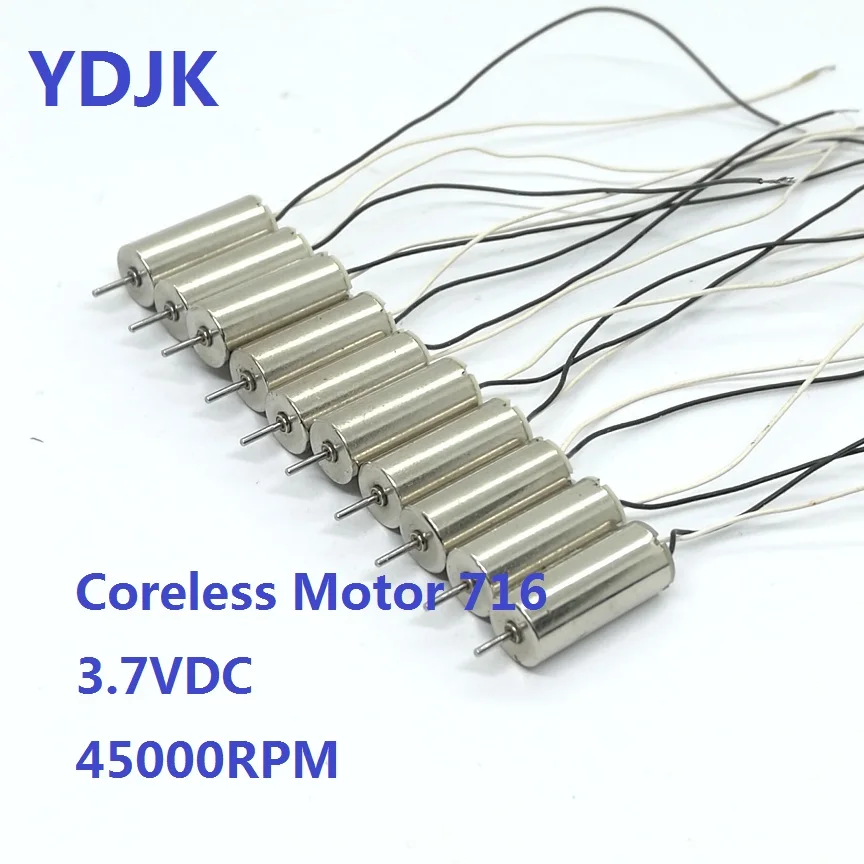 10 шт./лот микро двигатель без сердечника 716 высокая скорость для DIY вертолет 3 7 В