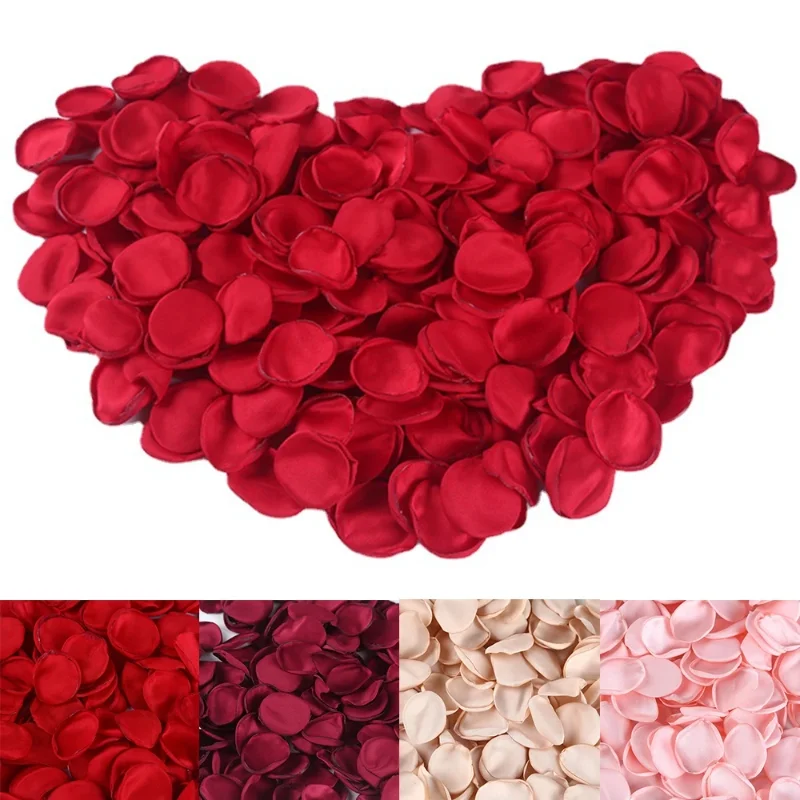

50/100pcs Artificial Silk Rose Petals of Wedding Flowers Home Room Accessories Valentine Day Christmas Party Petal Decoration