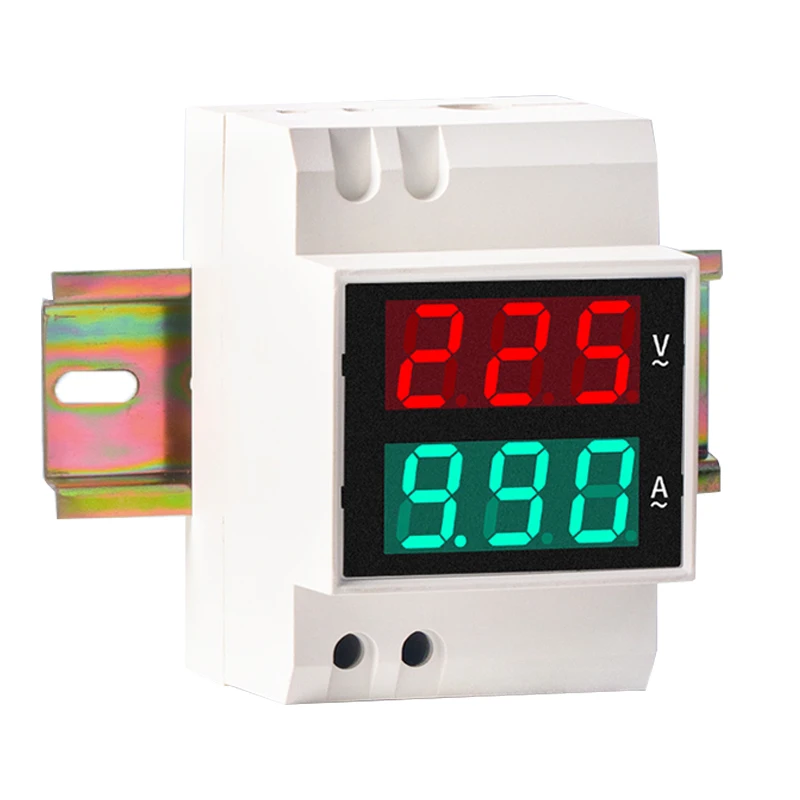 

DIN rail Led Display Voltmeter Ammeter built-in Transformer AC80-300V 200-450V 0-100A Panel Voltage Current Meter