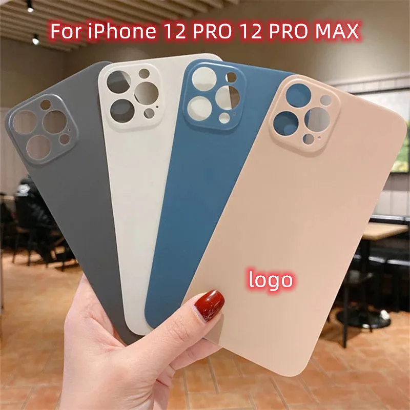 

For iPhone 12 PRO 12 PRO MAX Back Cover Glass Back Door Case Frame Back Case Glass Battery Cover 3M Glue Replacement CE Mark