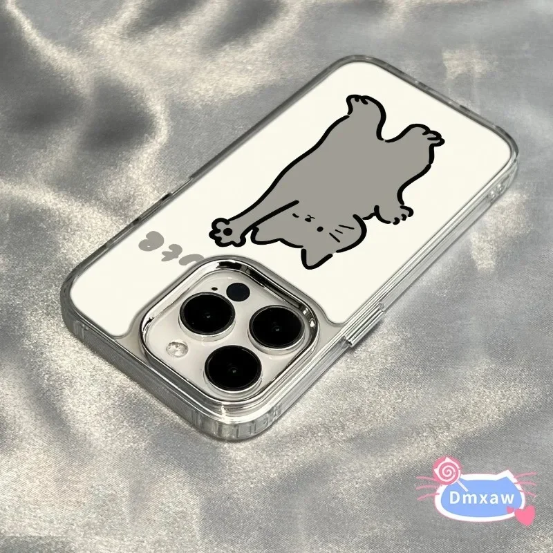 Для Vivo Y28 Y27 Y22S Y21E Y21A Y21T Y56 Y53S Y36 Y35 Y35M Plus Y33T Y33E Y32 Y31 Y30 Чехол для телефона Mirror Cat lating Cover