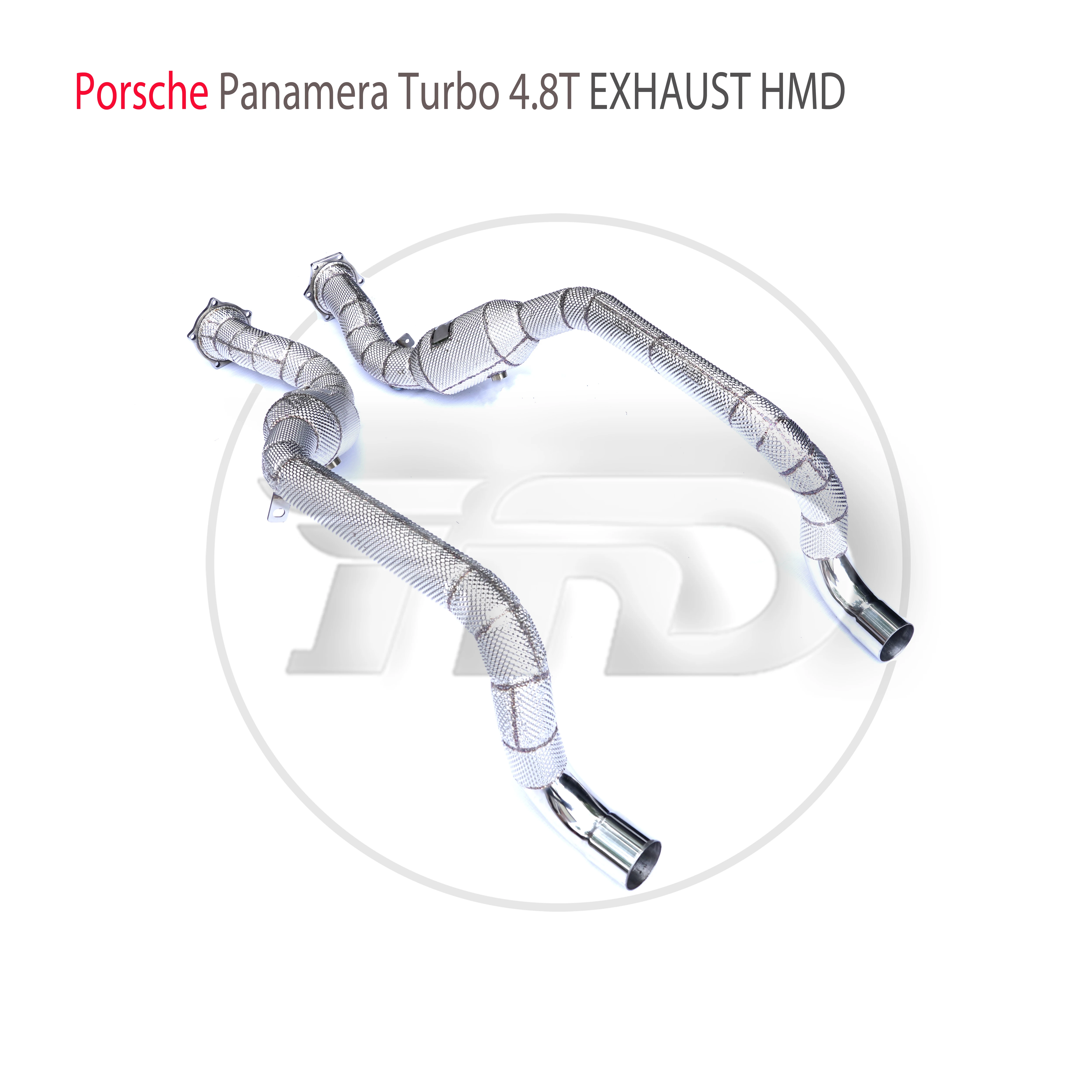 

HMD автомобильные аксессуары, выхлопная система, высокая производительность потока, выпускная труба для Porsche Panamera Turbo 4,8 T 970 с каталитическим