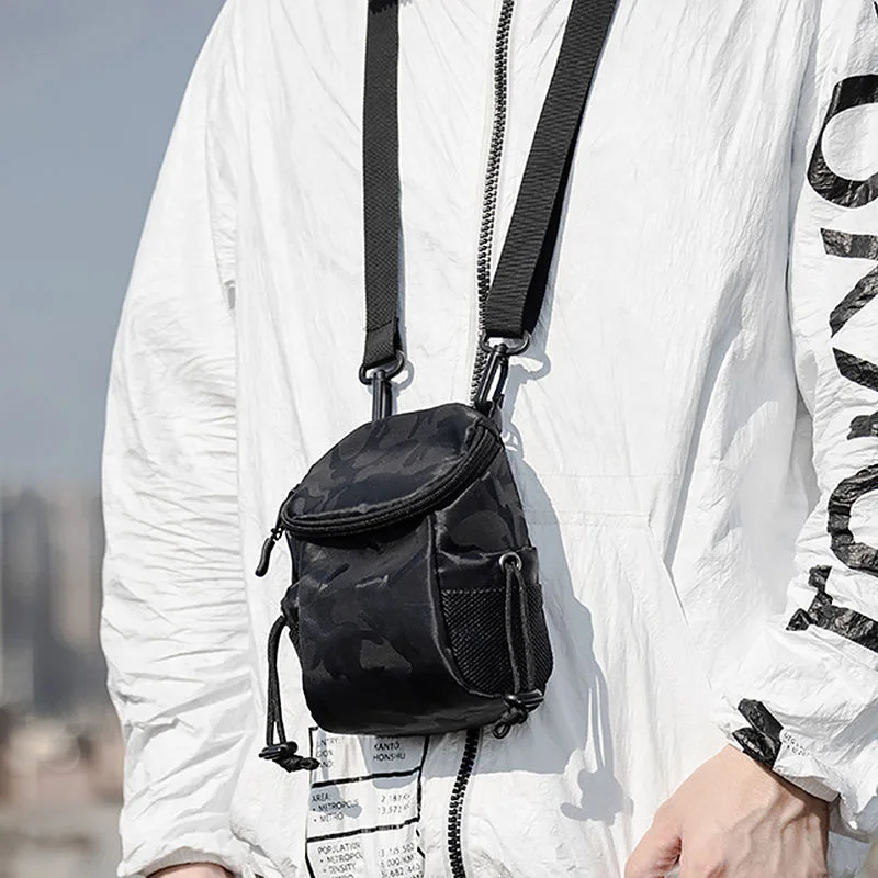 New Japanese Style Messenger Backpack Casual Shoulder Bag Small Waist Bag Men and Women Mobile Phone Wallet Storage Bag