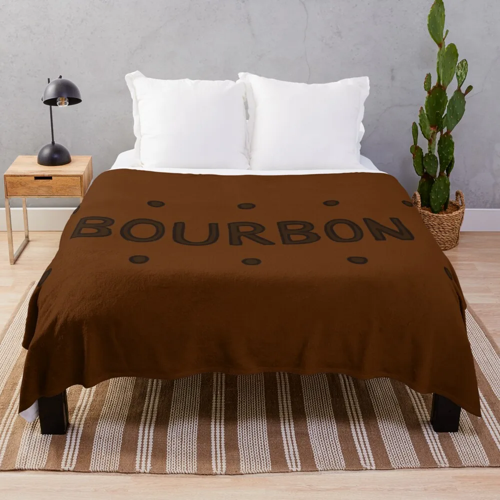 

Chocolate Bourbon Biscuit Throw Blanket plush blankets Summer blanket blanket for travel light