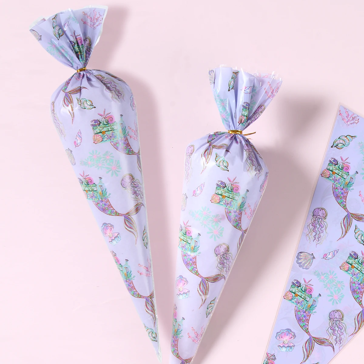 Конфетные пакеты в виде Русалочки подарочные для девочек с хвостом маленькая