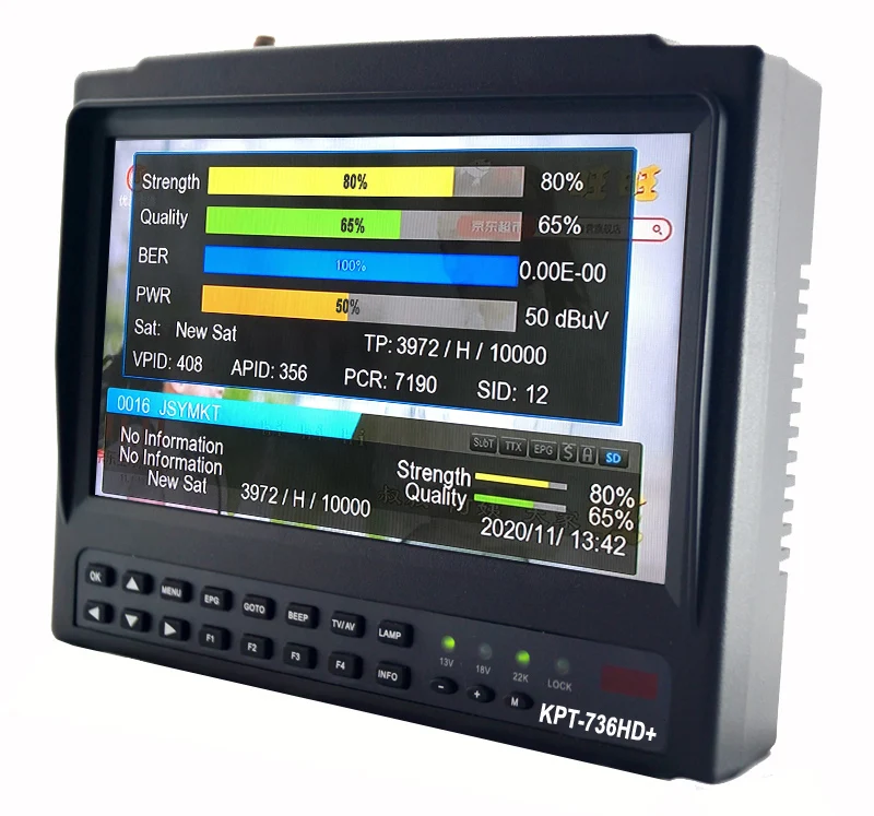 [Оригинальная] Φ plus kpt 736 + sat finder hd test камера видеонаблюдения kpt-736h MP4 HEVC(H.265) AVS/AVS с