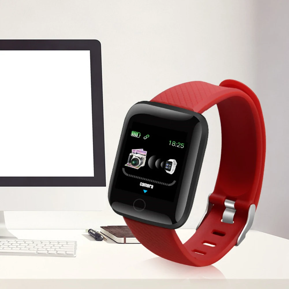 116Plus D13 1.3 inch Color Touch Screen Step Counter Smart Bracelet Fitness Tracker Heart Rate Monitor Sports Watch for iOS |