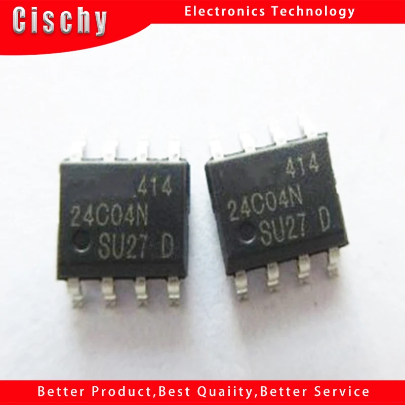 10 шт. AT24C04N 24C04 24C04N SOP-8 EEPROM 4KB I2C SER EEPROM новый оригинальный