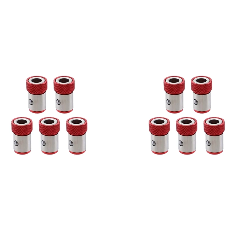 

10Pcs Screwdriver Bit Magnetic Ring Screw Catcher Holder For 1/4 Inch Hex Shank Double End Screwdriver Bits