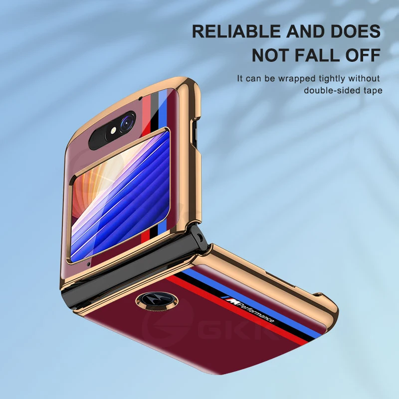 

GKK складной чехол из органического стекла для Motorola Moto Razr 5G роскошный чехол с обшивкой и противоударным рисунком для Moto Razr 5G чехол