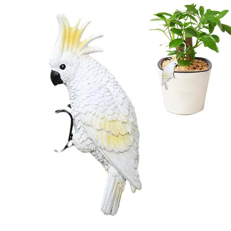 

Parrot Decorations Resin Macaw Parrot Figurines Realistic Tropical Birds Decor For Patio Balcony Garden Courtyard Park Outdoor