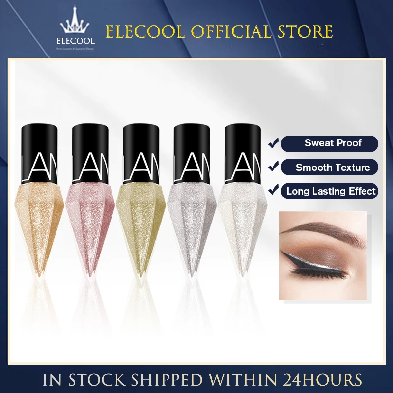 Diamond Shiny Eye Liners Eyeshadow Waterproof Silver Rose Gold Color Glitter Sequins Eyeliner Shadow Makeup Beauty Cosmetics