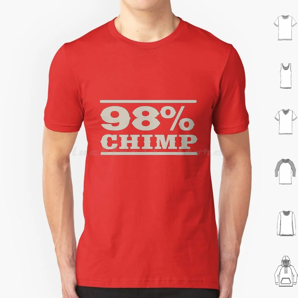 98% футболка Chimp 6xl хлопковая крутая человек Chimps Chimpanzee животные дикая природа