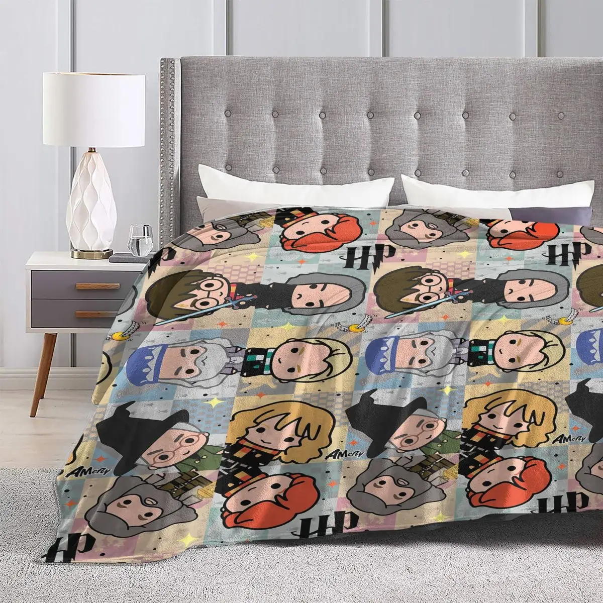 Одеяло Harrys Potters для пикника фланелевое одеяло дивана-кровати мягкое покрывало на