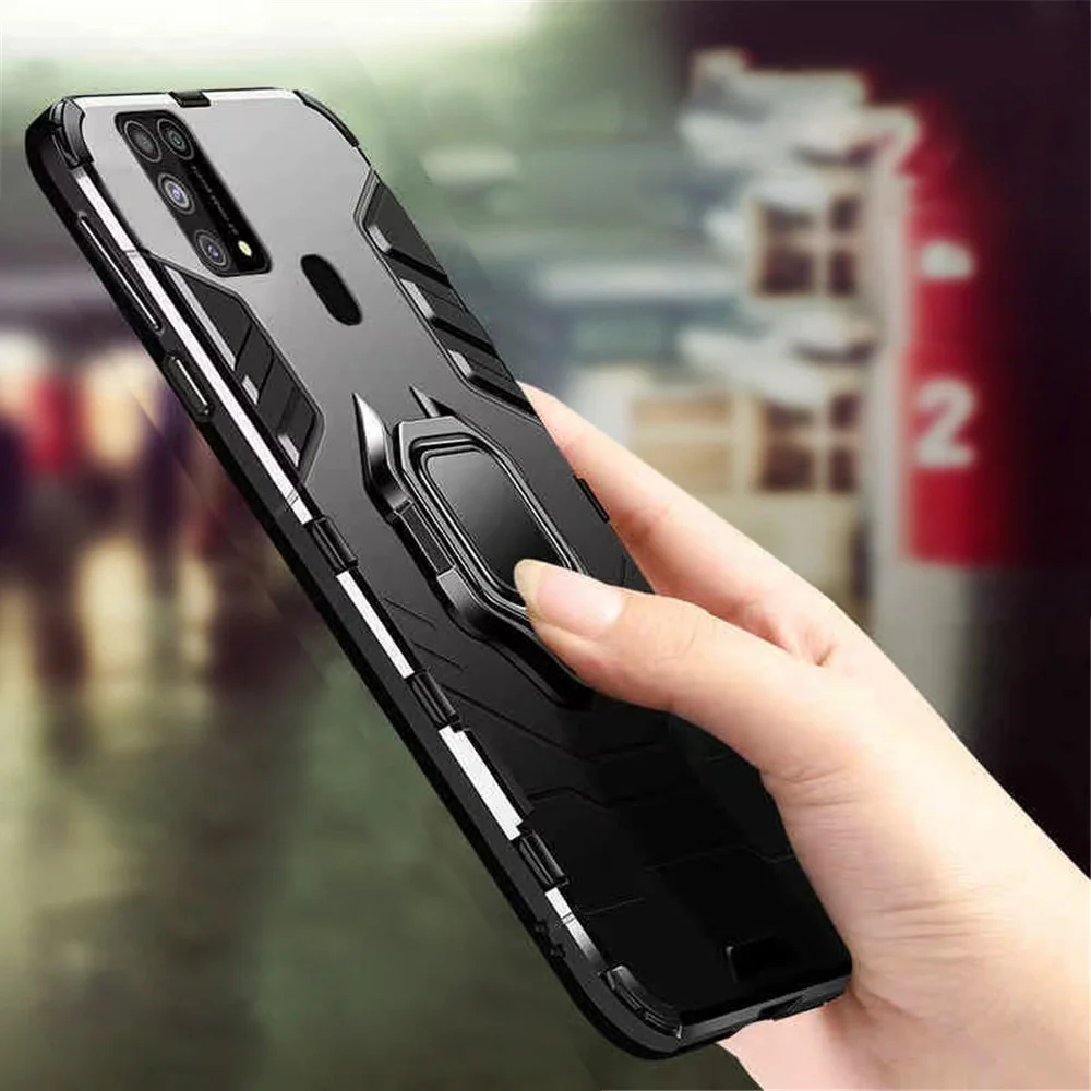 

Samsung M31 Shockproof Armor Case for Samsung Galaxy A21S Ring Stand Phone Cover for Galaxy M31 M21 M11 M12 M30S M01 M31S M51