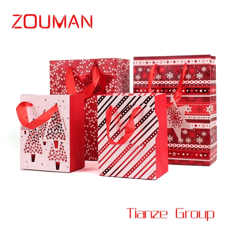 Рождественский бумажный пакет Рождественская подарочная упаковка бумажные