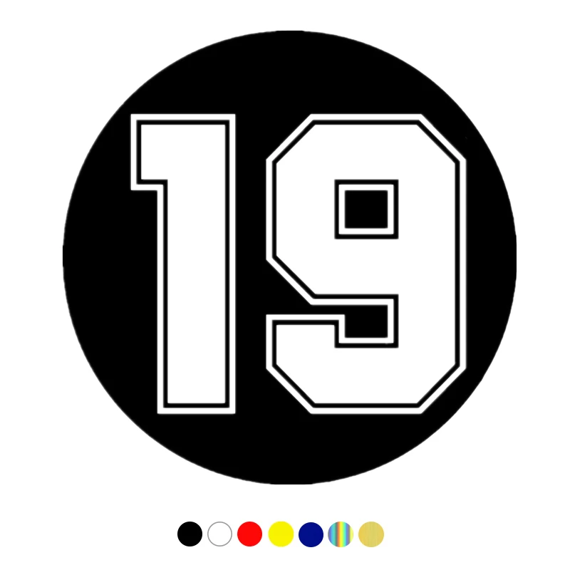 

_ # Круглая гоночная наклейка № 19, забавная виниловая наклейка на автомобиль, водонепроницаемая наклейка на автомобиль, грузовик, бампер, за...