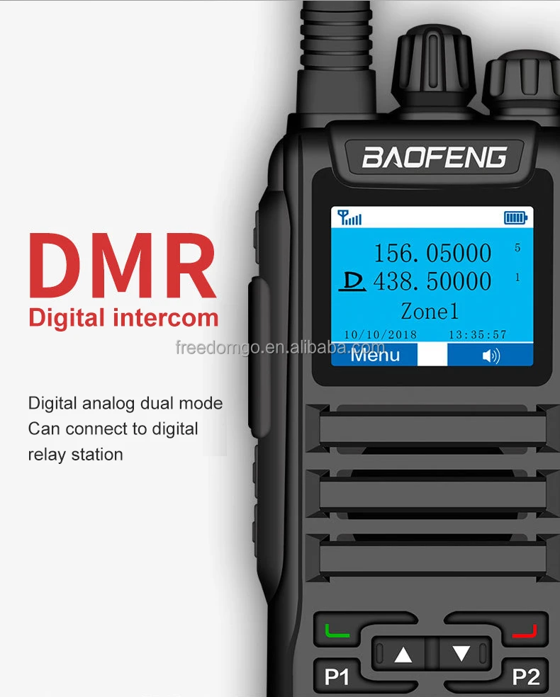 Baofeng DM-1701 Двухдиапазонная двухдиапазонная рация с разъемом времени Dmr/аналоговая