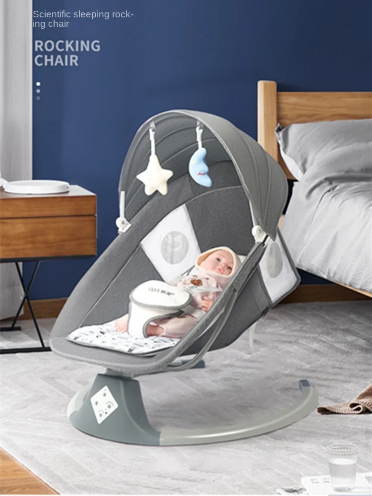 0-3 Years Baby Electric Rocking Chair Newborn Rocking Bed Baby Resting Chair Chair With Bluetooth Music Remote Control Baby Cot