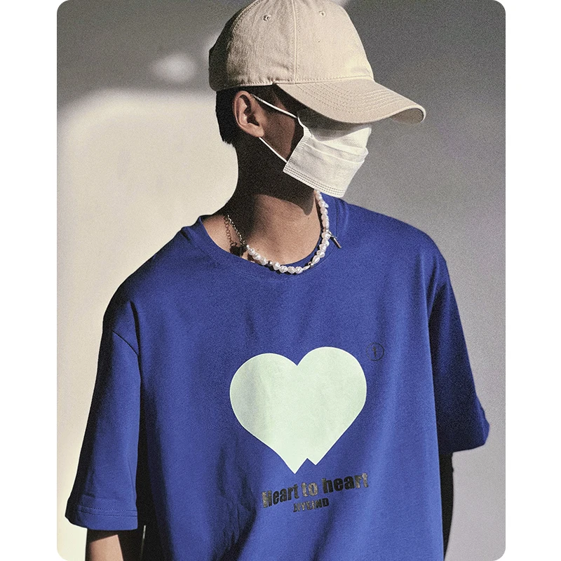 

Футболка мужская оверсайз с коротким рукавом и надписью love, одежда в стиле хип-хоп контрастных цветов, функциональная уличная одежда в стил...