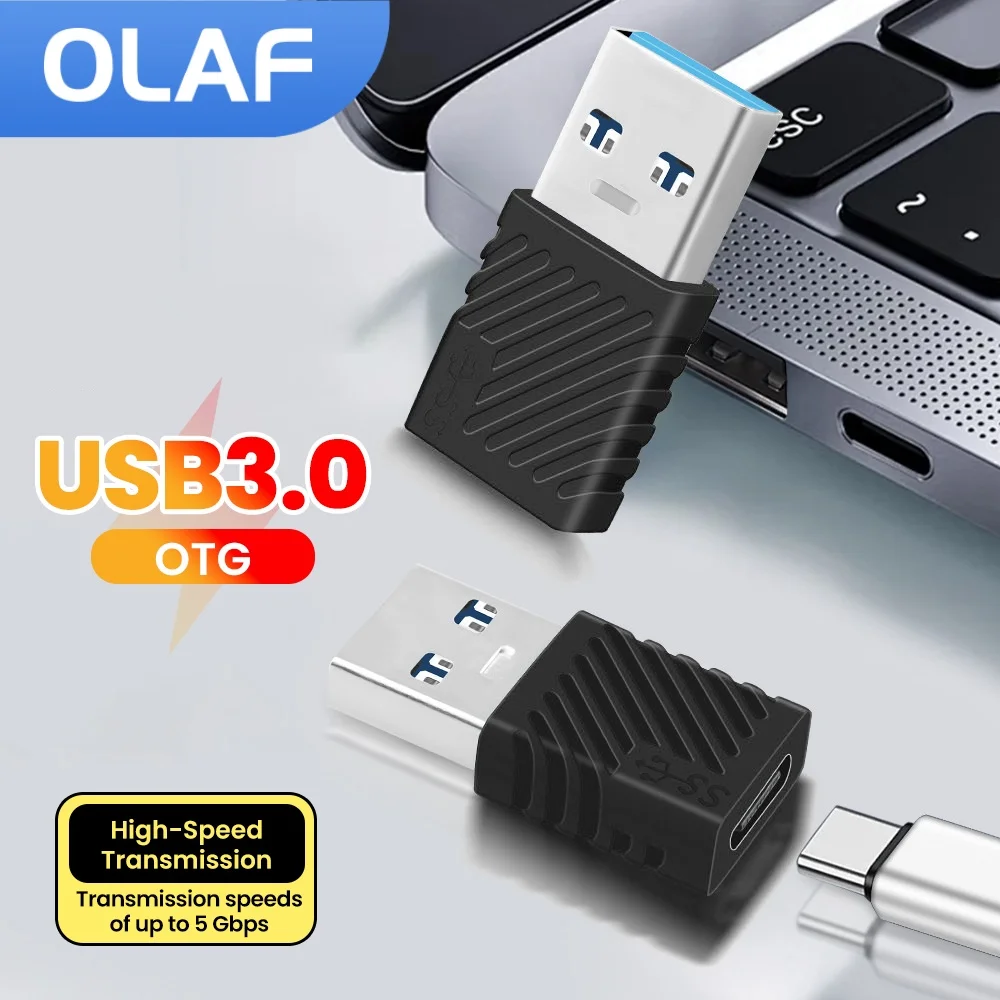 Фото Адаптер Type C - USB3.0 OTG, зарядное устройство, конвертер USB C (женский) в USB (мужской), передача данных для Xiaomi, Samsung, Huawei, USB Type C OTG №1