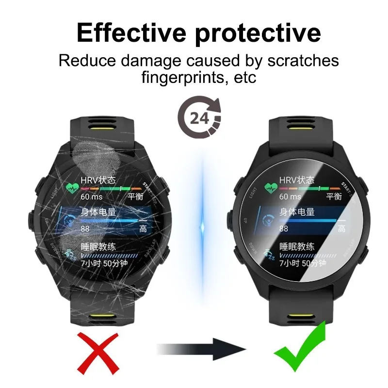 Защитные пленки из закаленного стекла для часов Garmin Forerunner 17070165955255 HD, устойчивые к царапинам, с комплектом для легкой установки (art.: 3920db401cfdd) - 3920db401cfdd