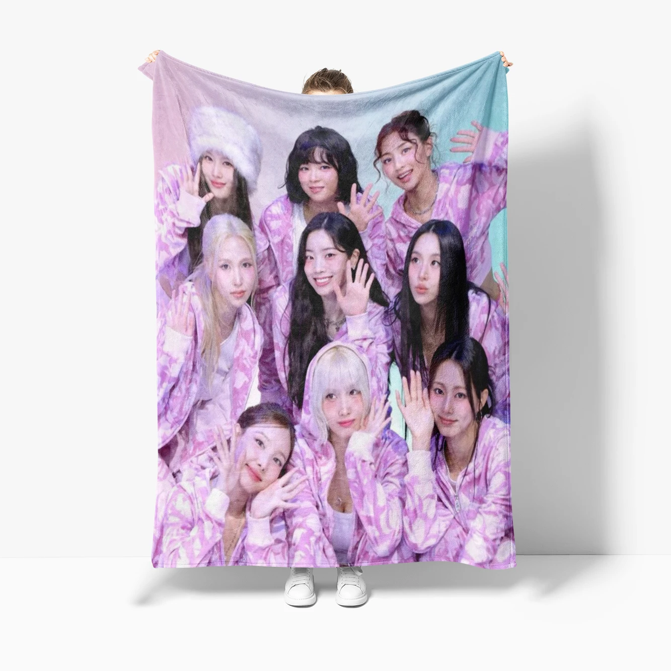 Фото Kpop Girls Group T-Twi-ces фланелевое одеяло для кроватей, спальни, дивана, пикника, одеяло для покрытия, открытый отдых, подарок для сна №4