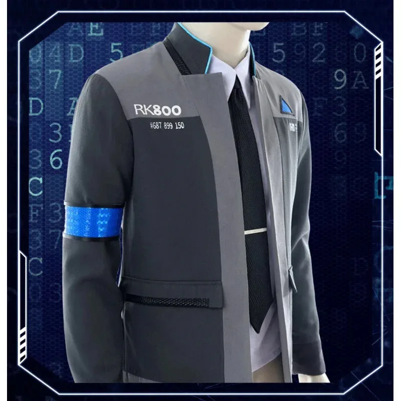 Фото Новая игра Детройт стать человеческий Коннор RK800 костюм агента униформа плотная униформа KARA AX400 косплей костюм для ХэллоуинаN25 №5