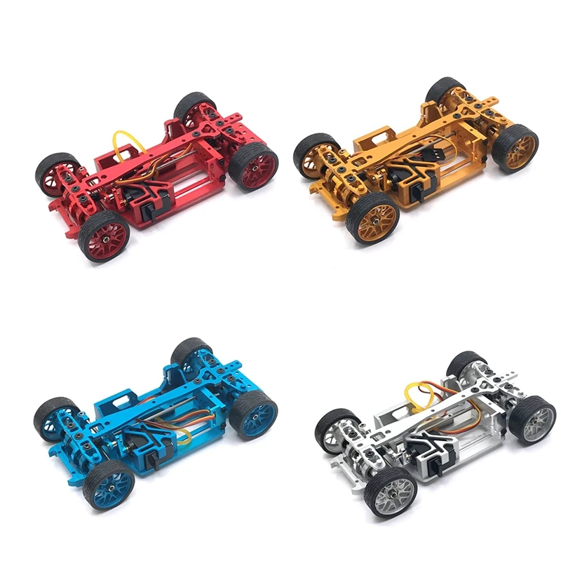 

For Mini-Q All Metal Wheelbase Adjustable Assembled Chassis Frame For Mini-Q 1/28 RC Car Upgrade Parts