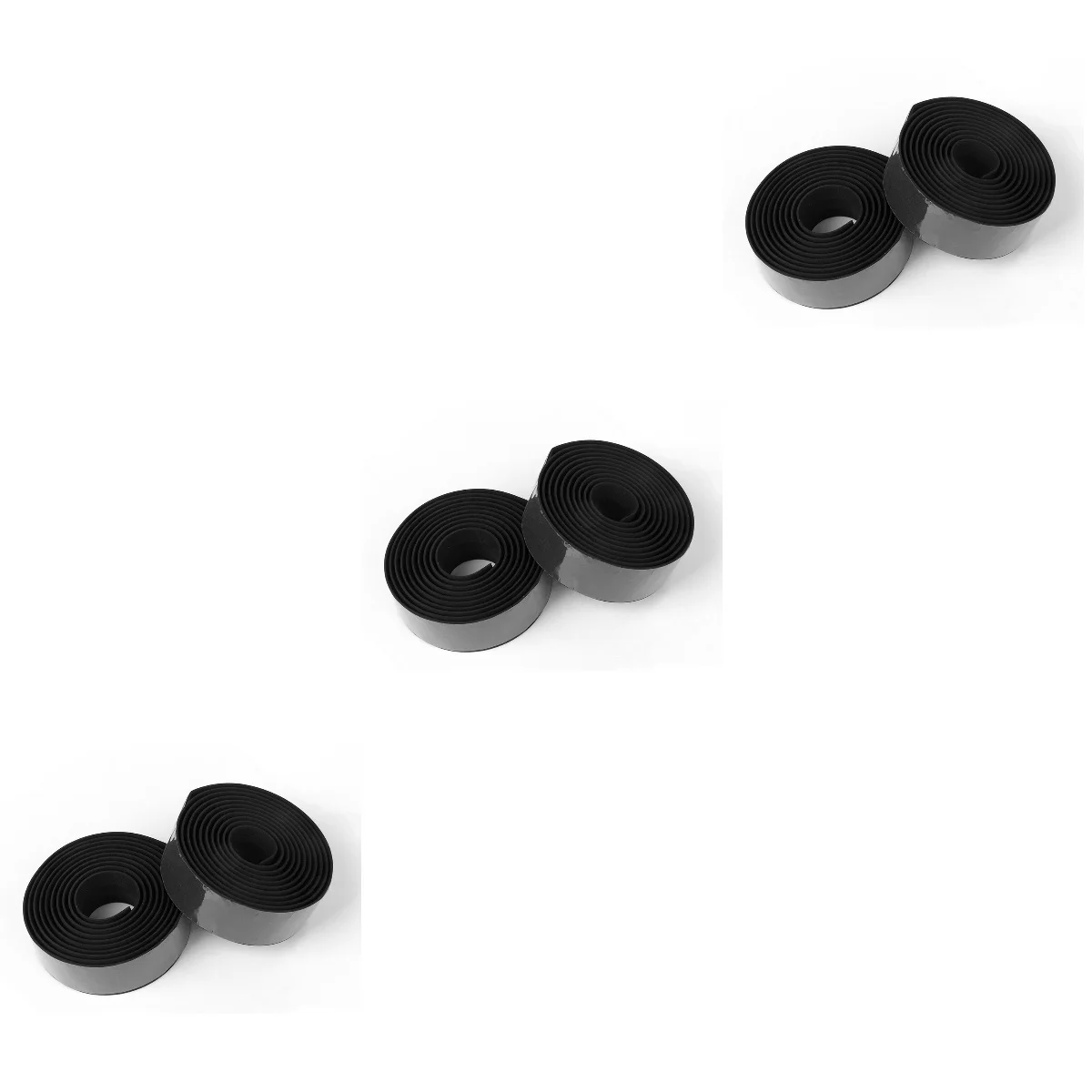 

6 pcs Road Bike Handlebar Tape Bar Wrap with Bar Connector (Black)