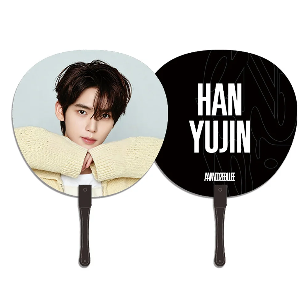 Фото Вентилятор-веер AND2BLE Round Hand Cosplay Fan, двусторонний, для концертов, ручной, с символикой ZHANGHAO SEUNGEON GYUVIN RICKY YUJIN, подарок для фанатов №4