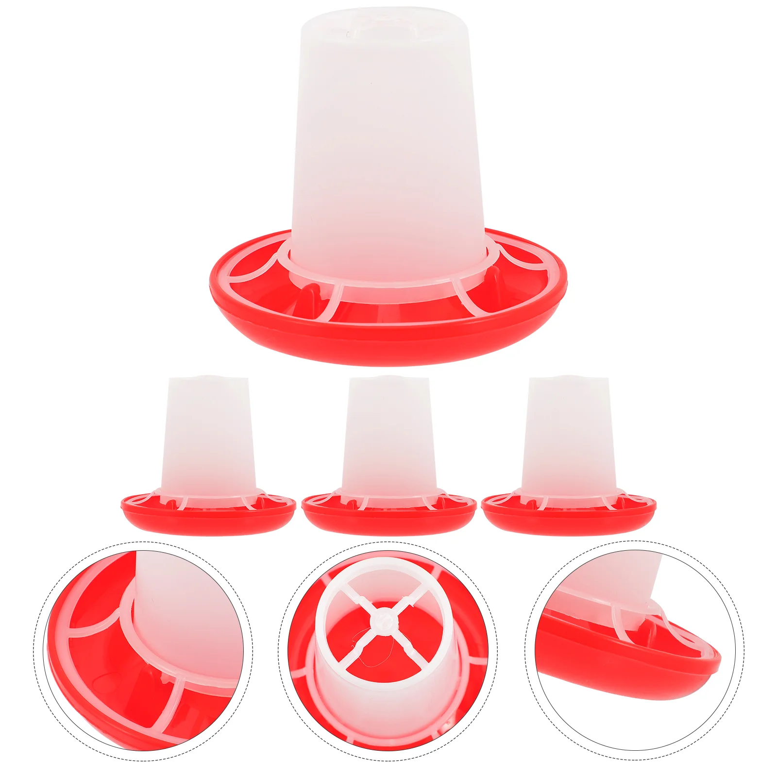 

Chicken Feeder Water Poultry Automatic Feeding Dish Cups Drinker Set Watererquail Drinking Duck Cupsupplies Hanging