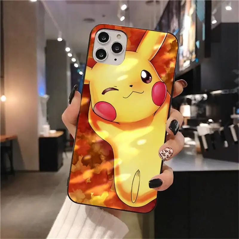 Милый чехол для телефона с покемоном Пикачу пика iphone 13 12 11 Pro Mini XS Max 8 7 Plus X SE 2020 XR -