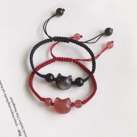 Браслеты дружбы rinhoo с кристаллами и кошками