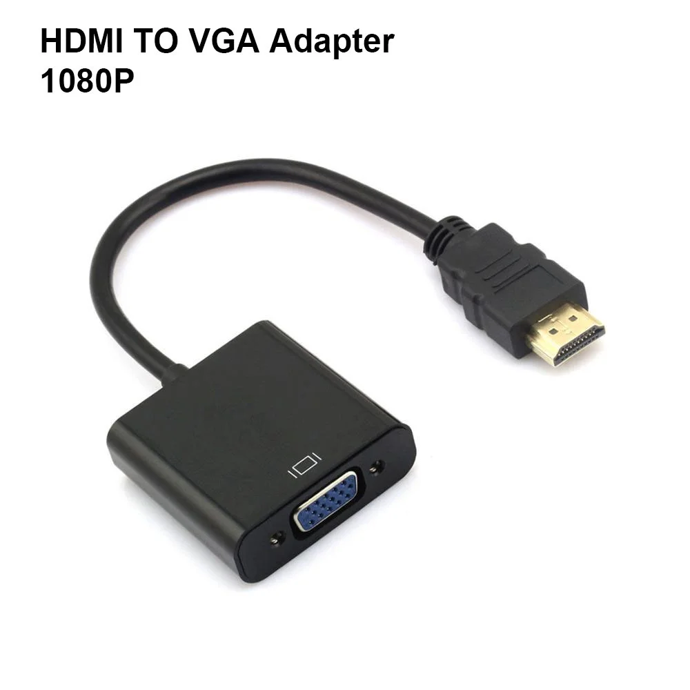 

HDMI to VGA Video Adapter HDMI Audio Video Cable 1080P HDMI Male to VGA Female Adaptor Converter for PC Laptop Projector TV
