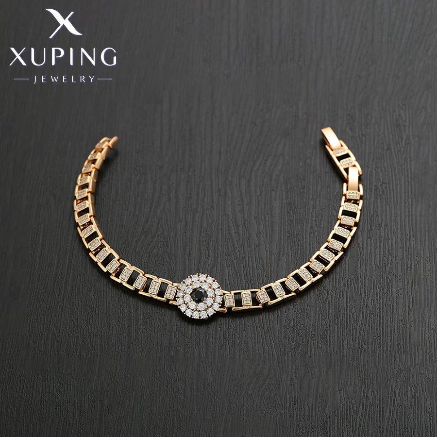 Xuping ювелирные изделия Новое поступление модные браслеты с черным камнем 19 см