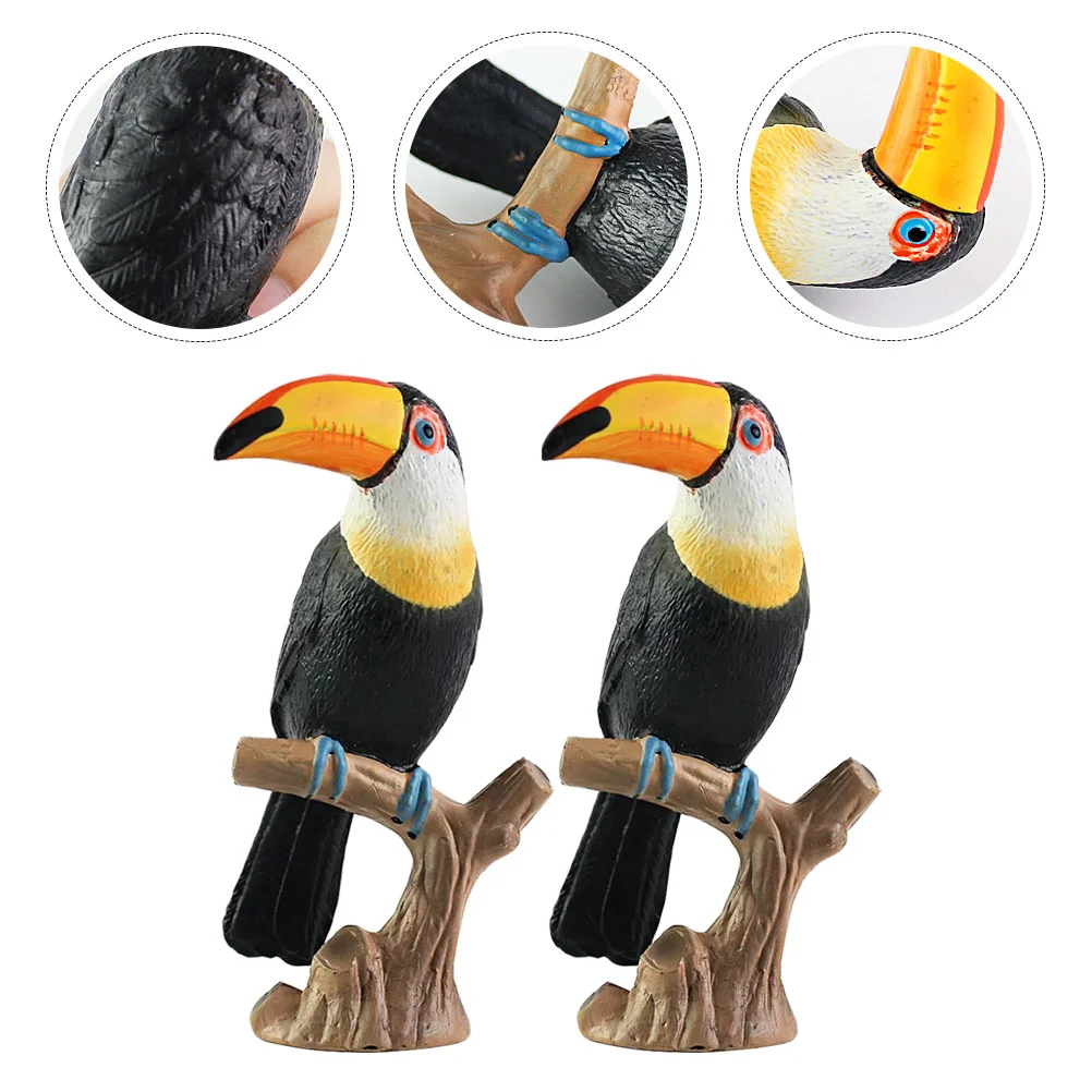 

Bird Statue Garden Figures Gift Plastic Figurines Parrot Animal Figurine Toys Birds Models Mini Toy Simulation Birthday Toppers