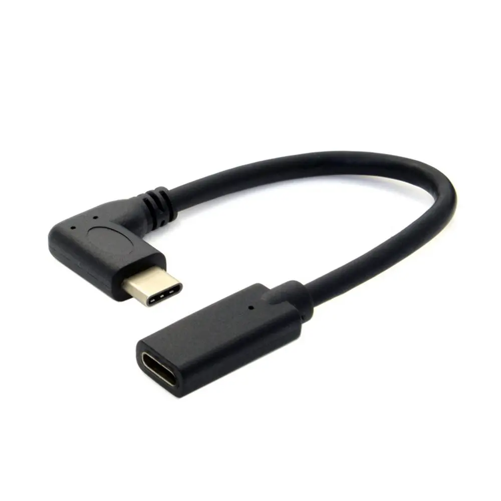 90 Grad Rechtwinklig USB 3.1 Typ C Männlichen Zu Weiblichen USB-C Kabel S08 Прямая поставка 0 2 Mt 1
