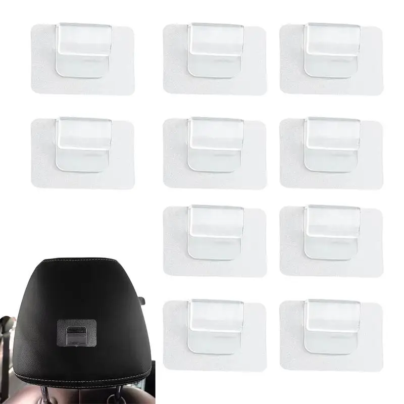 

10pcs Car Floor Mat Clips Retention Holders Trunk Mats Fixing Clamps Buckles Transparent Stick Hook Strong Self Adhesive