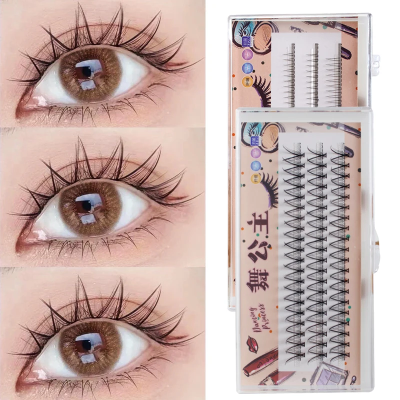 

60 Clusters Bottom False Eyelashes Grafted Lashes V-shaped Eyelashes Single Cluster Comic Eye Warping Natural Makeup Tool