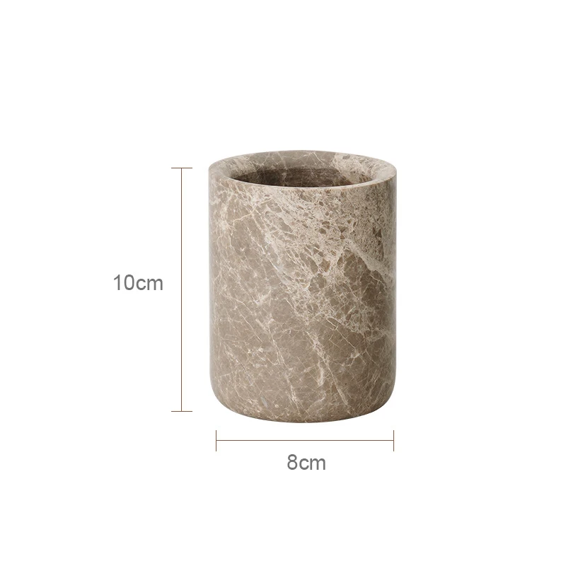 

Набор аксессуаров для ванной из светлого мрамора Emperador