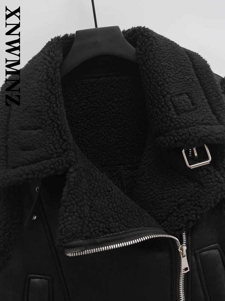 XNWMNZ женский 2024 новинка осени/зимы модный однотонный топ без рукавов с отложным