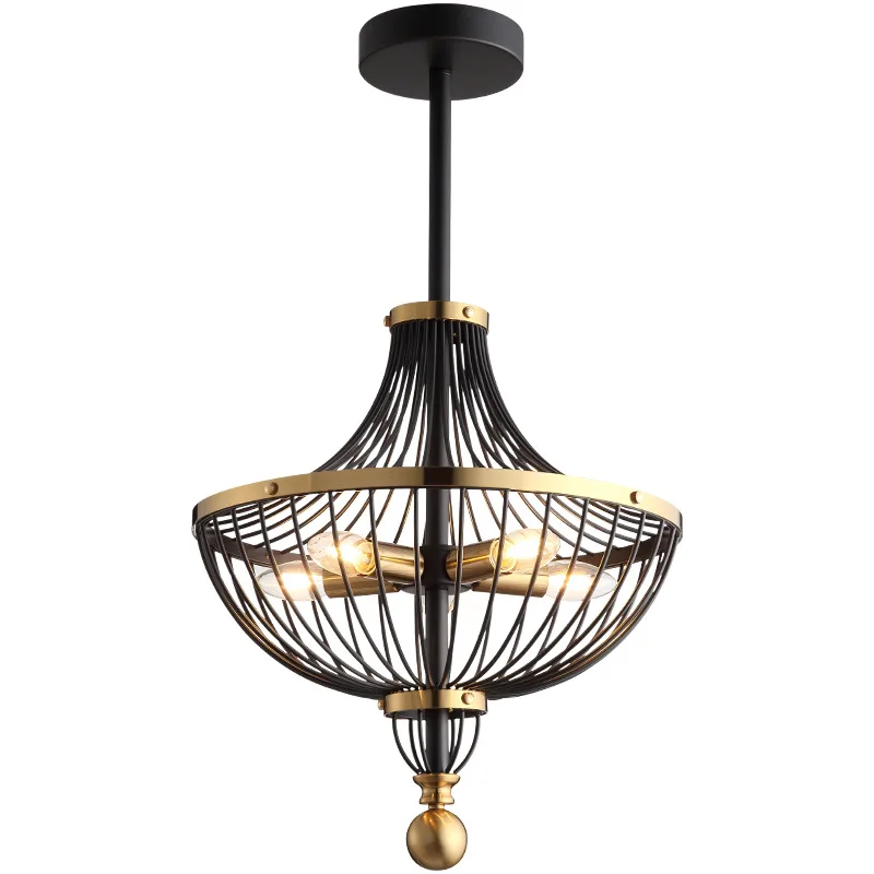 

Beautiful Chandelier Pipe Pendant Parlor Restaurant Bedroom Luminaire Suspension Art Deco Black Gold Metal E14 LED Bulb Lighting